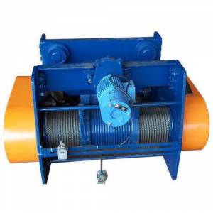 Electric Crab EOT Crane Hoist Lifting Heavy Load At Industrial Site