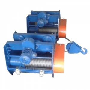Electric Wire Rope Hoist Lifting Heavy Load In Industrial Setting