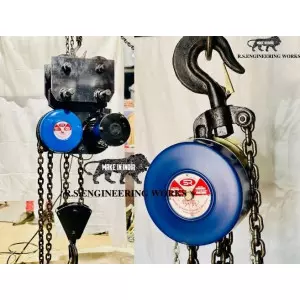 Motorized Chain Block Installed At Industrial Workshop