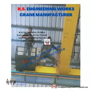 Single Girder EOT Crane Box Type Installed In Industrial Warehouse