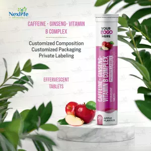 CAFFEINE GINSENG WITH VITAMIN B COMPLEX EFFERVESCENT TABLETS