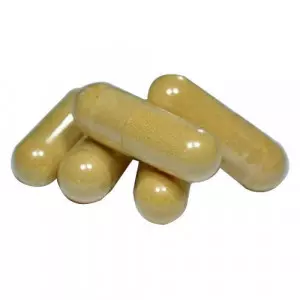 Close-up View Of Antioxidant Pharmaceutical Capsules Arranged Neatly