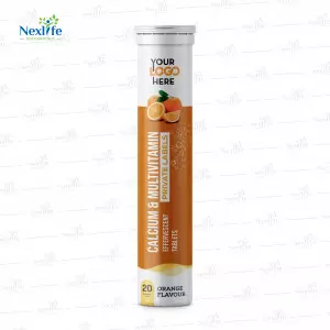 Multivitamin Effervescent Tablet Dissolving In Glass Of Water Showing Fizzy Bubbles