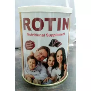 Nutritional Protein Supplement Powder In Container With Measuring Scoop