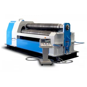 Fully Hydraulic Plate Bending Machine Operating In Industrial Workshop