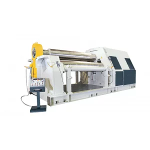 Industrial Sheet Rolling Machine Bending Metal Sheets In Workshop