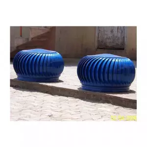 Colour Coated Air Ventilator Installed On Industrial Roof Showing Protective Paint Finish
