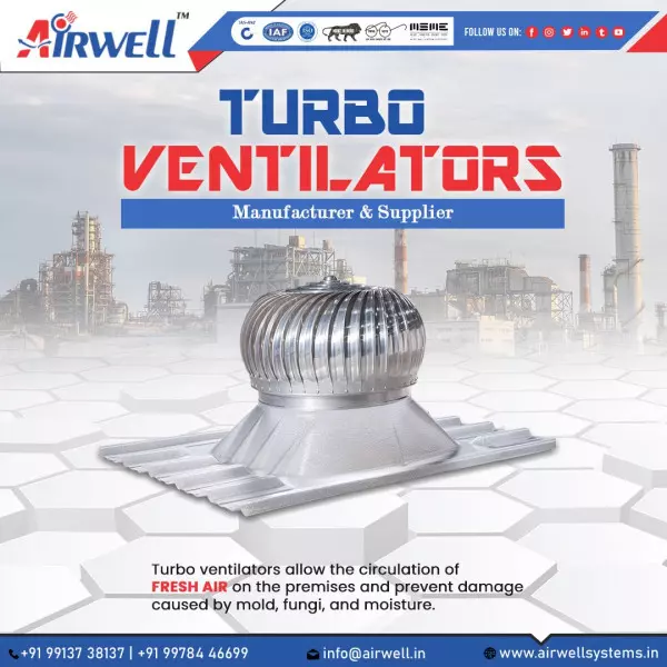 Roof Top Air Ventilator Manufacturer, Supplier And Dealer In Gandhidham, Kutch