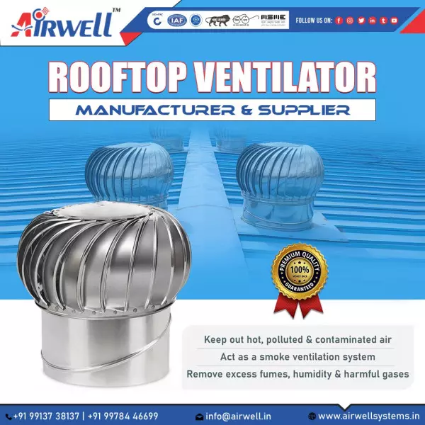 Turbo Roof Ventilator Manufacturer, Supplier And Dealer In Mandvi, Kutch