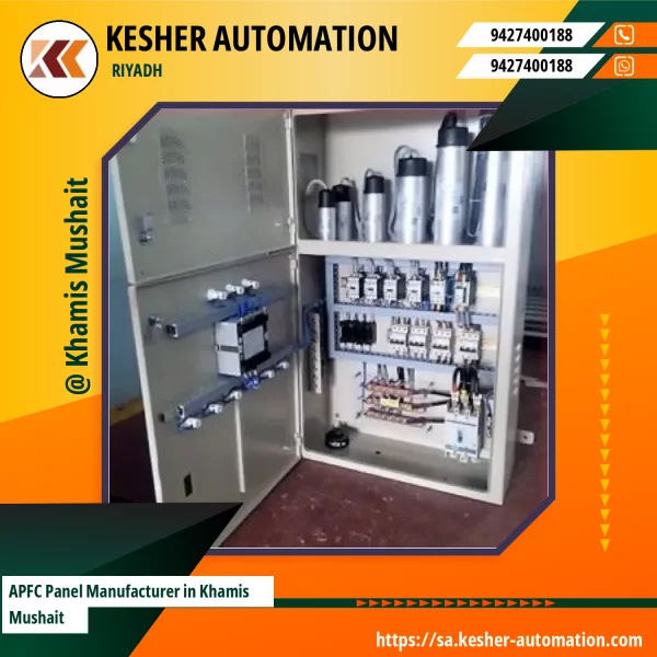 Automatic Power Factor Correction Panel Showing Control Interface And Capacitor Bank Connections