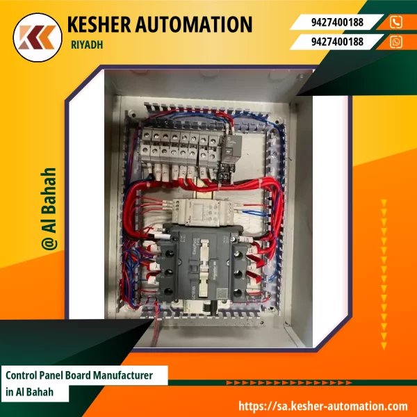 Control Panel Board Installed In Industrial Setting Showing Wiring And Switches