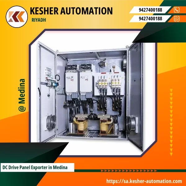 DC Drive Panel Installed In Industrial Setting Showing Wiring And Control Units