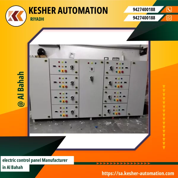 Industrial Electric Control Panel Showing Wiring And Components Inside Metal Enclosure