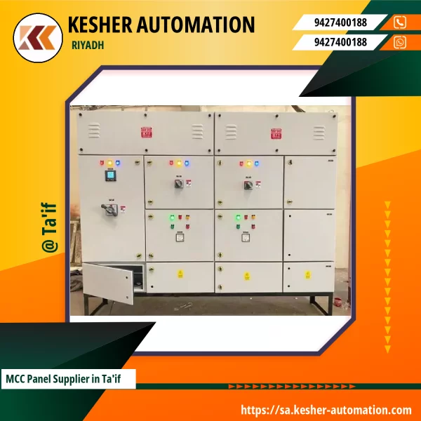 MCC Panel Installed In An Industrial Setting Showing Electrical Components And Wiring