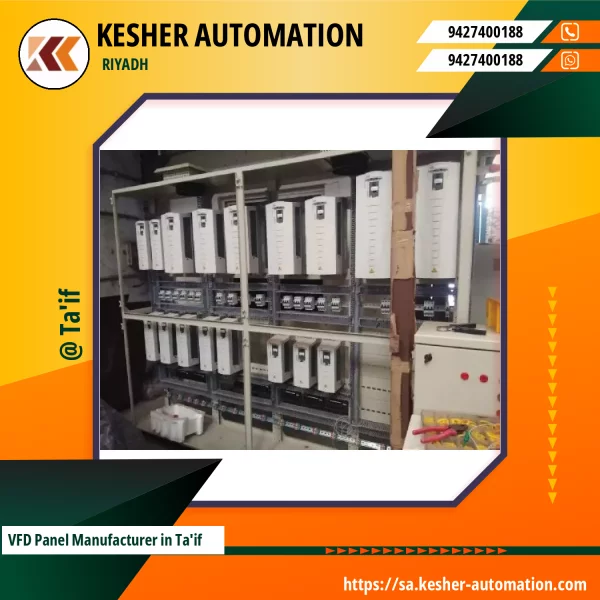 Industrial Variable Frequency Drive Panel Installed In An Electrical Control Room
