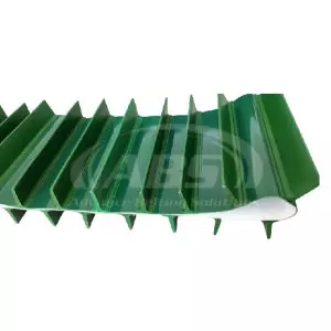 Green PVC Cleated Conveyor Belt