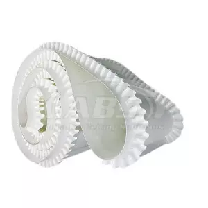 White PVC Side-Wall Cleated Conveyor Belt