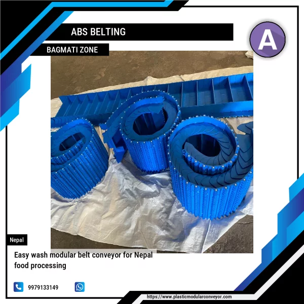 Easy Wash Modular Belt Conveyor For Nepal Food Processing