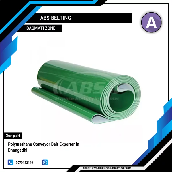 Polyurethane Conveyor Belt Rolled Out Showing Smooth Surface