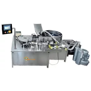 Ampoule External Washing Machine & Rotary Sticker Labeling Machine (Combo Machine)