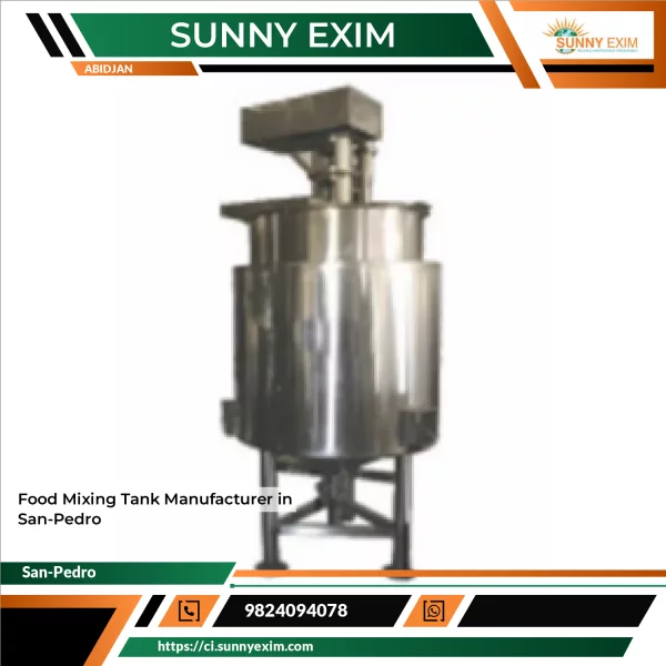 Industrial Food Mixing Tank Made Of Stainless Steel With Attached Motor And Mixer