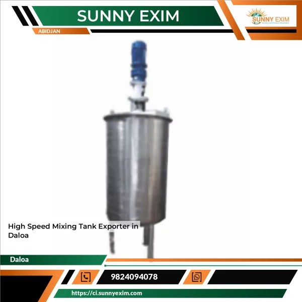 High Speed Mixing Tank Showing Stainless Steel Vessel With Motorized Agitator