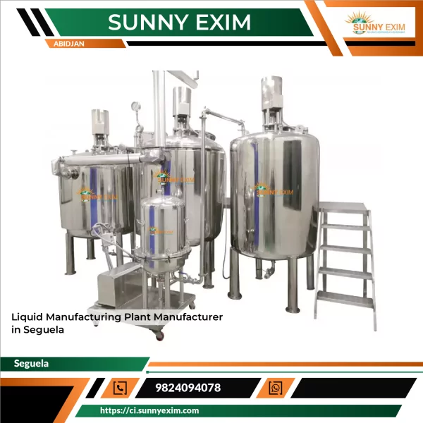 Liquid Manufacturing Plant Equipment With Storage Tanks And Piping