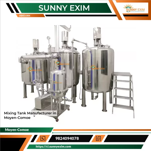 Stainless Steel Industrial Mixing Tank With Control Panel