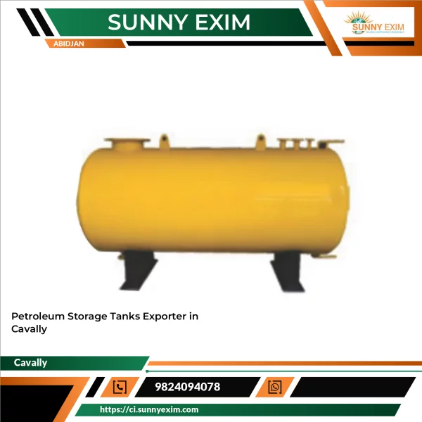 Large Steel Petroleum Storage Tank Installed Outdoors With Safety Railings