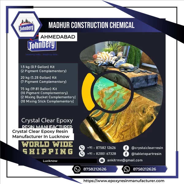 Crystal Clear Epoxy Resin Manufacturer In Lucknow