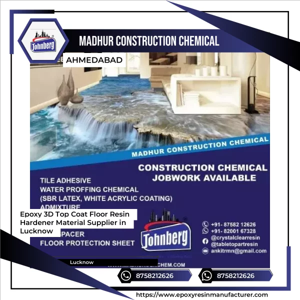 Epoxy 3D Top Coat Floor Resin Hardener Material Supplier In Lucknow