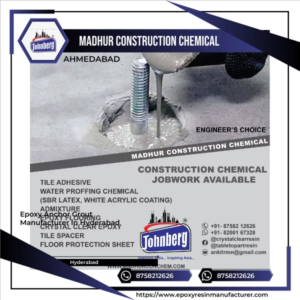 Epoxy Anchor Grout Manufacturer In Hyderabad