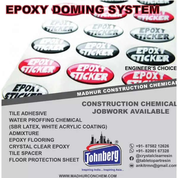 Epoxy Doming Resin Manufacturers In Deodar