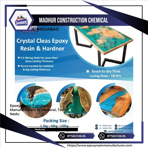 Epoxy Resin Furniture Manufacturers In Madurai, Tamil Nadu
