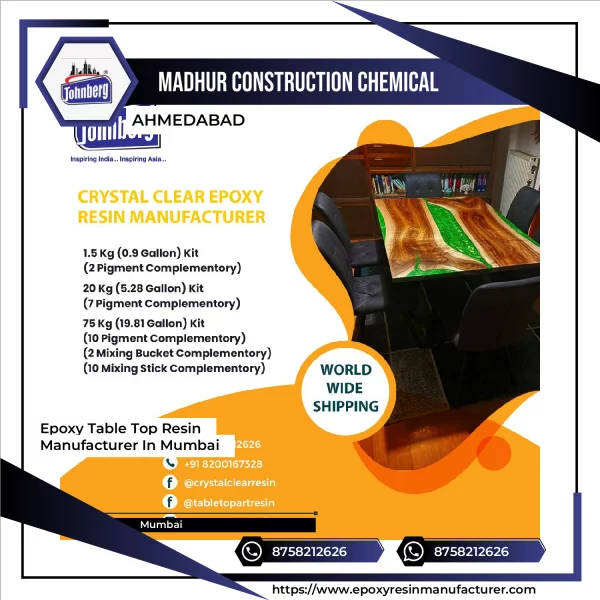 Epoxy Table Top Resin Manufacturer In Mumbai