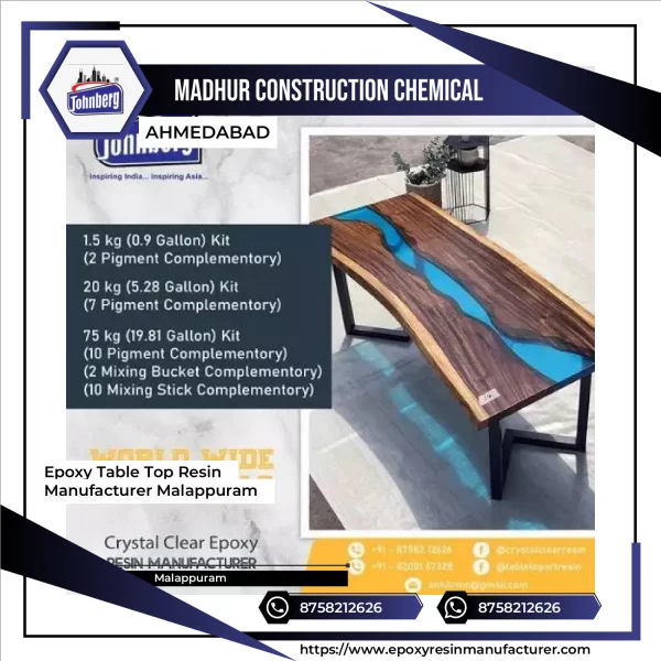 Epoxy Table Top Resin Manufacturer Malappuram
