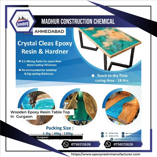 Wooden Epoxy Resin Table Top In Gurgaon