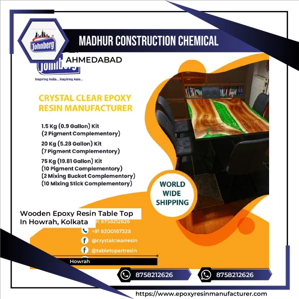 Wooden Epoxy Resin Table Top In Howrah, Kolkata