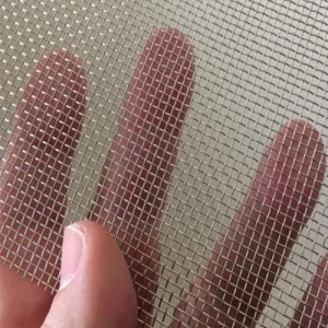 Close Up View Of Aluminium Wire Mesh Showing Detailed Pattern