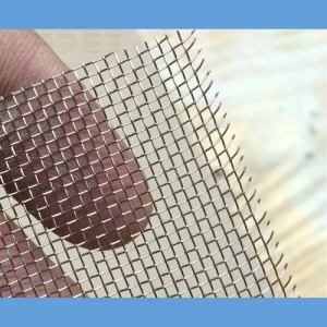 Close-up View Of Galvanized Iron Wire Mesh Sheet Showing Square Pattern