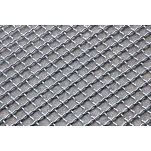 Close-up View Of Stainless Steel Crimp Wire Mesh Showing Interlocked Wire Pattern