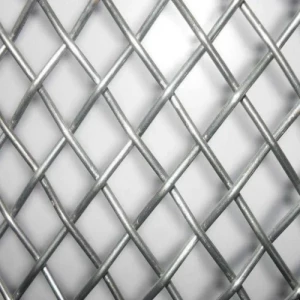 Close-up View Of Stainless Steel Industrial Wire Mesh Sheet Showing Fine Woven Pattern