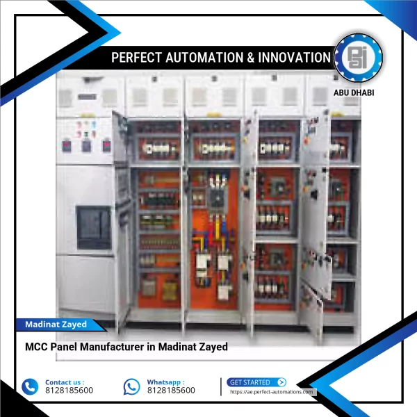 MCC Panel Showing Circuit Breakers And Wiring Layout Inside Industrial Control Cabinet
