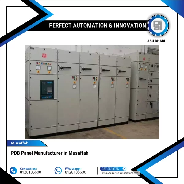 Power Distribution Board Panel Installed At An Industrial Facility Showing Wiring And Circuit Breakers