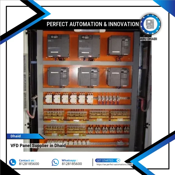 VFD Panel Installed In An Industrial Setting Showing Control Switches And Display