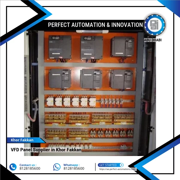 Variable Frequency Drive Panel Installed In An Industrial Setting Controlling Motor Speed