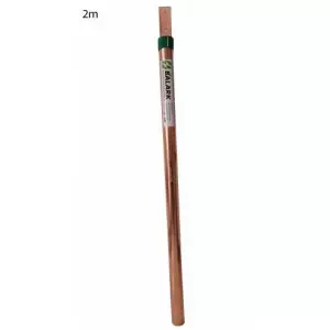 Copper Earthing Rod Installed At Electrical Substation Showing Connection Points