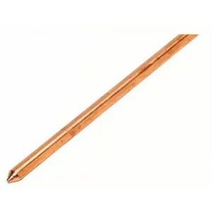 Copper Bonded Earthing Rod Ready For Installation On Construction Site