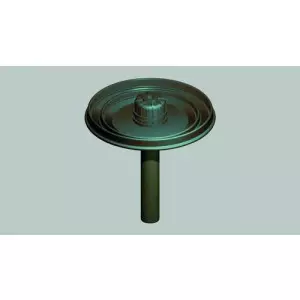 Close-up View Of A Metal Funnel Earthing Component Showing Smooth Surface And Attachment Points