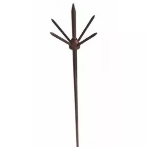 Structure Lightning Arrester Installed On Rooftop Protecting Building Against Lightning Strike